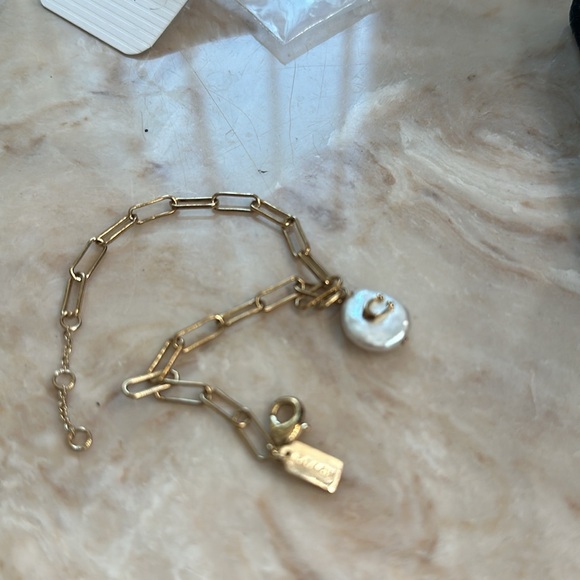 Coach 14 Kt gold over sterling silver mother pearl bracelet New 🆕 - Picture 4 of 7